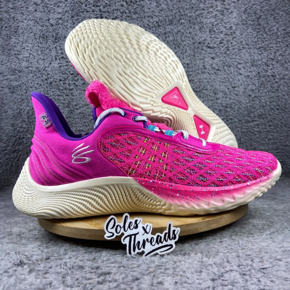 Under Armour Curry Flow 9 Sesame Street Abby Cadabby Size 10.5 Men 3024248-605